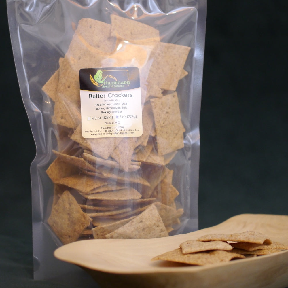 Spelt flour butter crackers