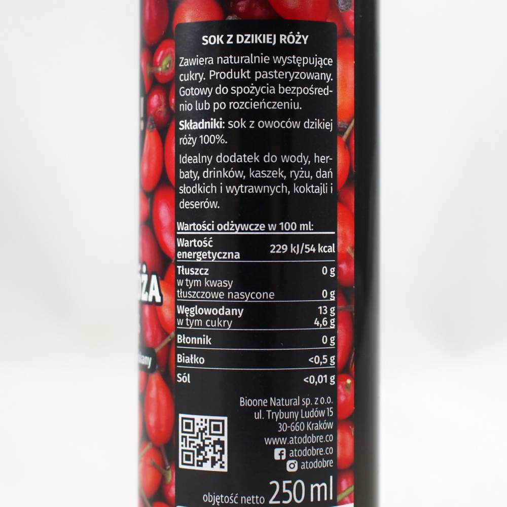 Rosehip Juice, 100%, NFC, 250 ml