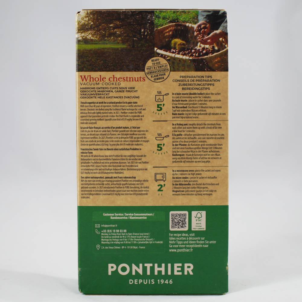 Chestnuts cooked – vacuum – 400 g