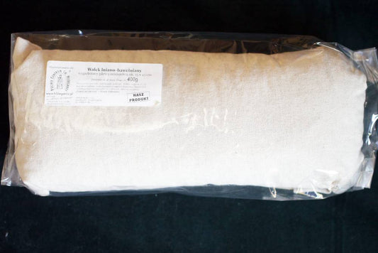 Linen/cotton neck bolster with spelt chaff
