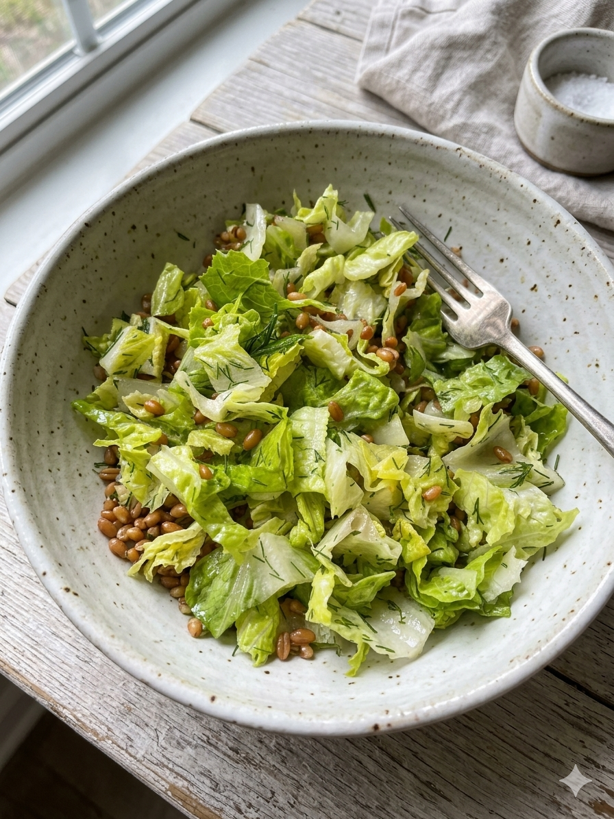 Lettuce and Spelt Grain Salad